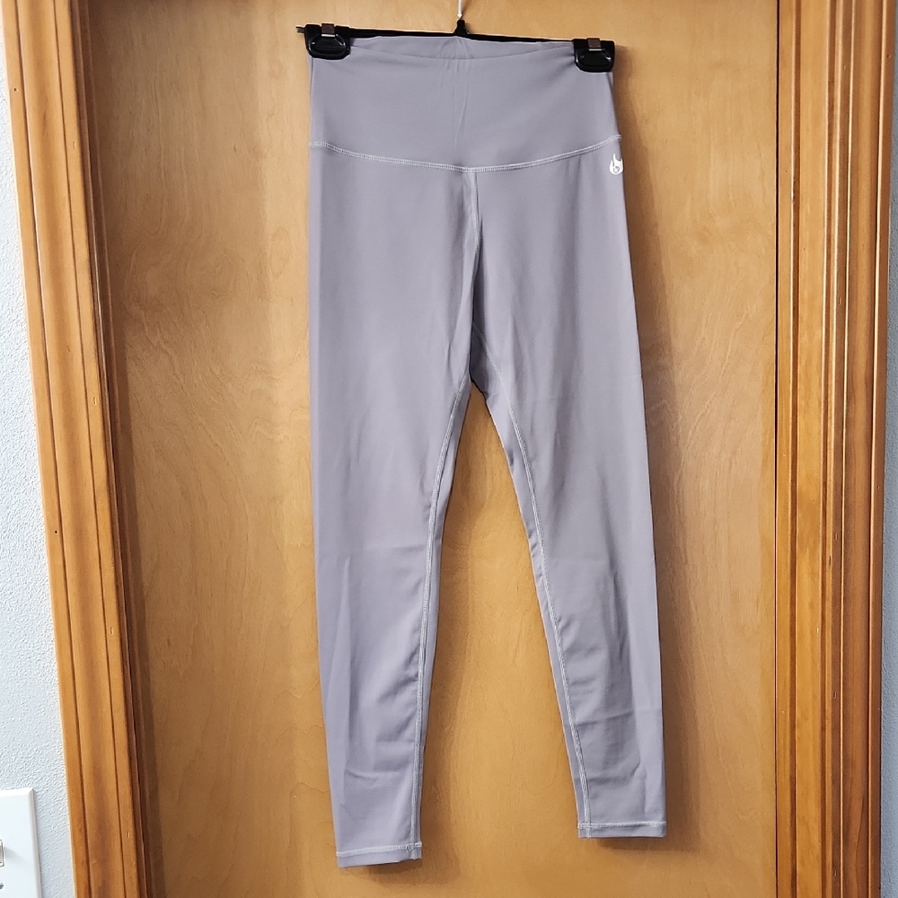 Werk Gray High-Waisted Leggings With Lace Up Detail Size Small New In Package